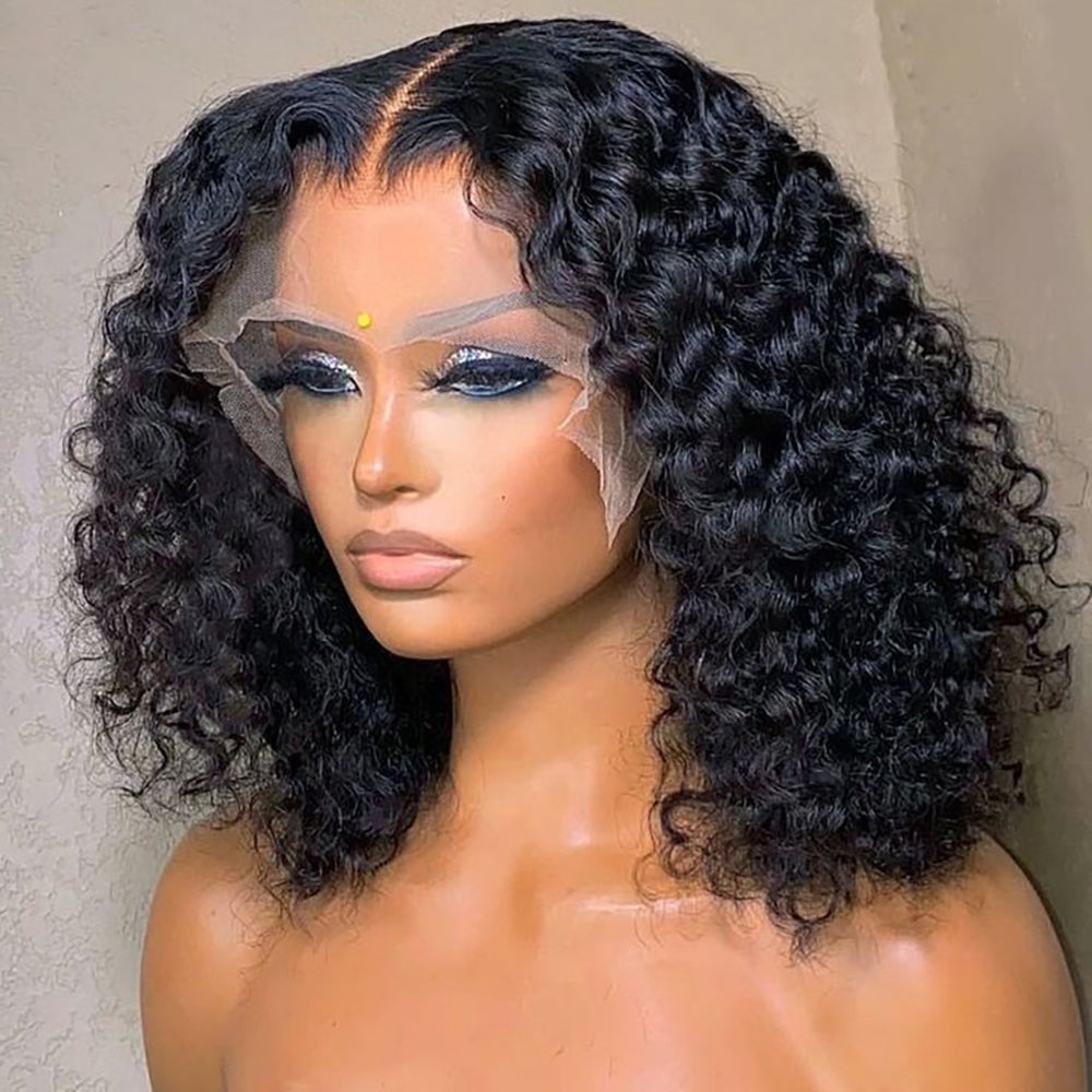 Deep Curly Bob Lace Front/ Closure Wig 250% Density